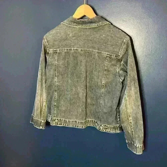Chico’s Design Y2K Vintage 80’s 90’s Denim‎ Jean Jacket Woman’s Size 1 Med Wash - Picture 9 of 10